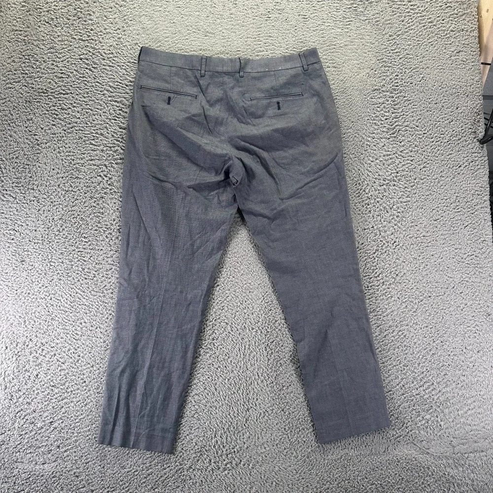 Express Pant Men 34x28 Gray Cotton Dress Straight Business Career Preppy Stretch